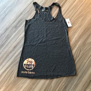 Pure Barre “750 Club” Tank Top | Vintage Black & Pink | Size Large | NWT